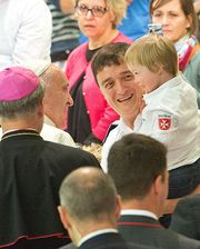 Papstaudiensz bei der Romwallfahrt 2015